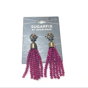 Bauble bar sugar fix pink tassel earrings